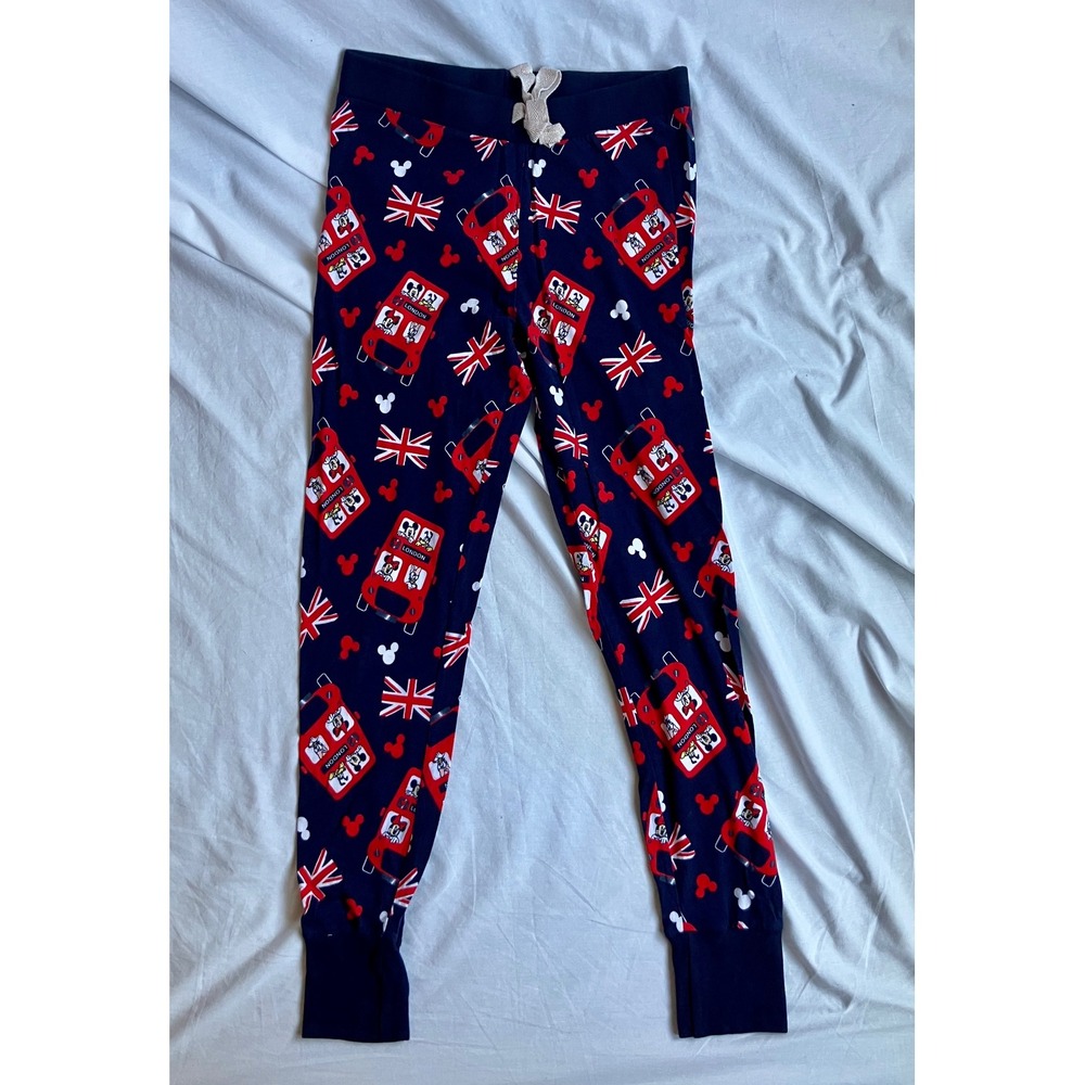 Disney Mickey Mouse London Bus Pajama Set Women's Size M Top and Bottom NWOT - Picture 2 of 10